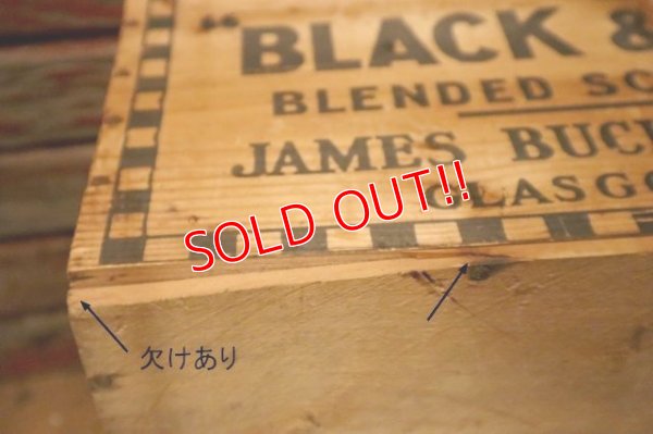 画像14: dp-240604-04 BLACK & WHITE SCOTCH WHISKY / Vintage Wood Box