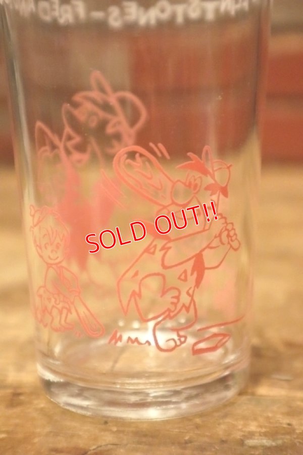 画像3: gs-240605-11 The Flintstones / Welch's 1960's Glass "FRED AND BARNEY PLAY BASEBALL"