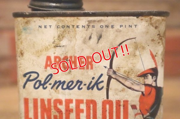 画像2: dp-231016-56 ARCHER-DANIELS-MIDLAND COMPANY / 1950's ARCHER LINSEED OIL CAN