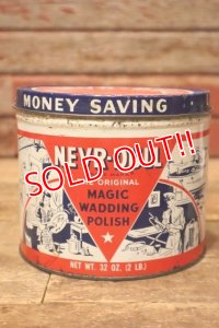 dp-240508-126 THE GEORGE BASCH CO. 1940's NEVR-DULL MAGIC WADDING POLISH CAN