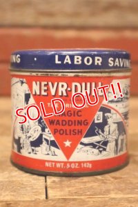 dp-240508-126 THE GEORGE BASCH CO. 1940's NEVR-DULL MAGIC WADDING POLISH CAN