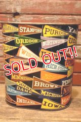 dp-240718-06 HARVELL 1950's-1960's College Pennant Trash Can