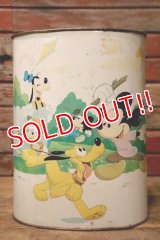 ct-240605-24 Walt Disney Character's 1970's Tin Trash Can