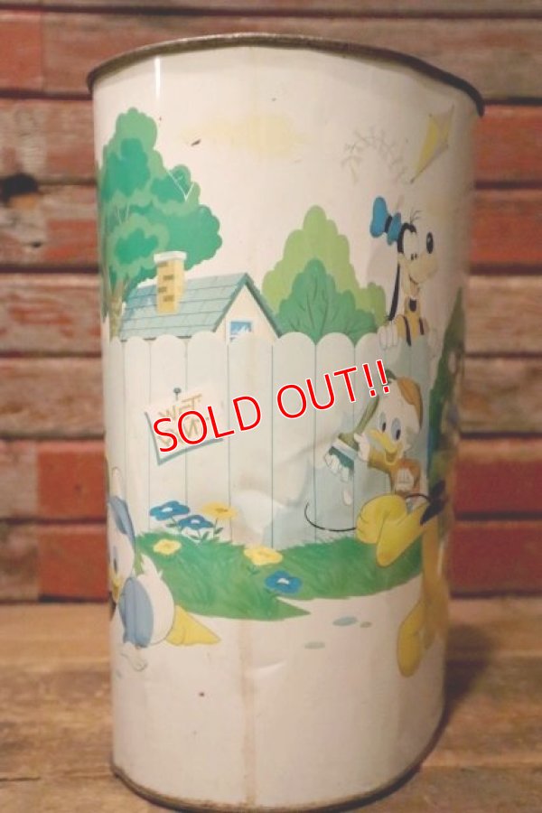 画像13: ct-240605-24 Walt Disney Character's 1970's Tin Trash Can