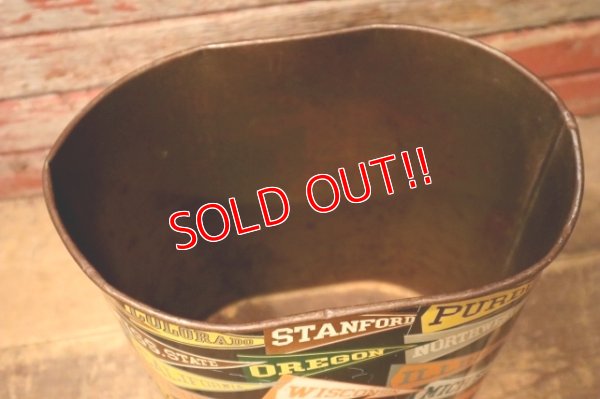 画像10: dp-240611-11 HARVELL 1950's-1960's College Pennant Trash Can