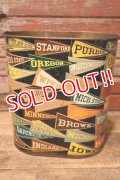 dp-240611-11 HARVELL 1950's-1960's College Pennant Trash Can