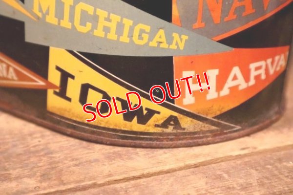 画像9: dp-240611-11 HARVELL 1950's-1960's College Pennant Trash Can