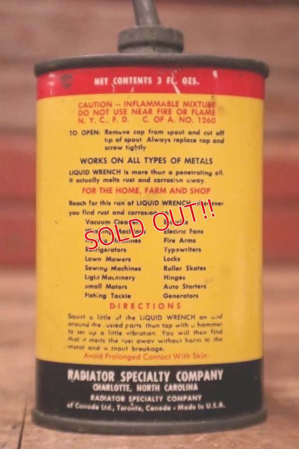 画像3: dp-240814-31 Liquid WRENCH / 1940's-1950's Handy Oil Can