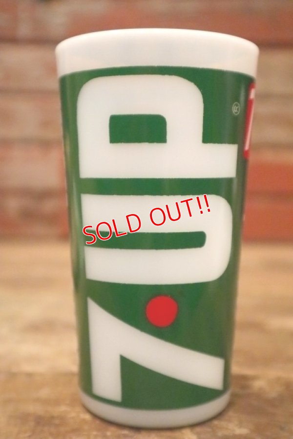 画像1: dp-240814-14 7 UP / 1970's Milk Glass Tumbler