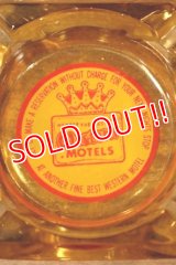 dp-240814-50 THE BEST Western MOTELS / Vintage Glass Ashtray