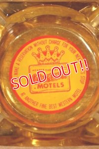 dp-240814-50 THE BEST Western MOTELS / Vintage Glass Ashtray