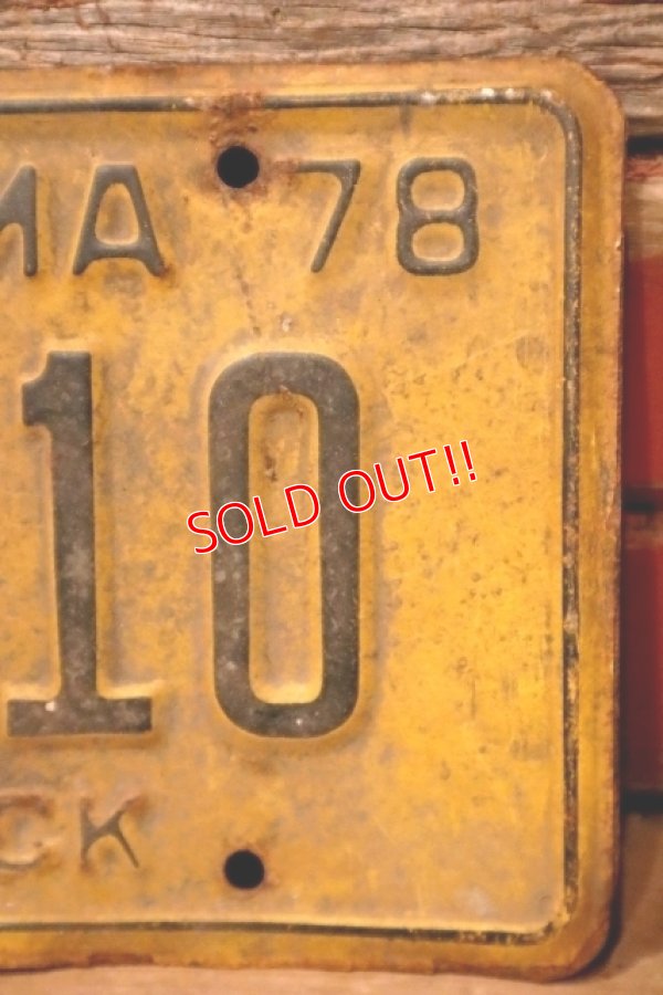 画像4: dp-230601-21 License Plate 1978 OKLAHOMA "MOF-410"