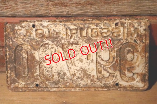 画像5: dp-230601-21 License Plate 1947 MISSOURI "99-780"