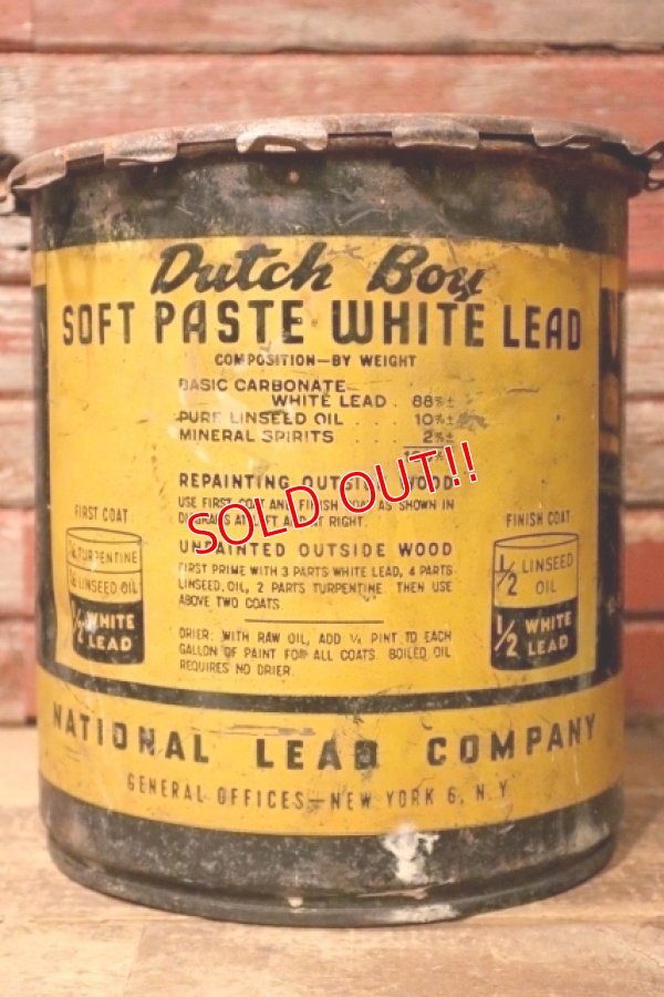 画像3: dp-240911-76 Dutch Boy / 1950's-1960's SOFT PASTE WHITE LEAD 100 LBS. NET Bucket