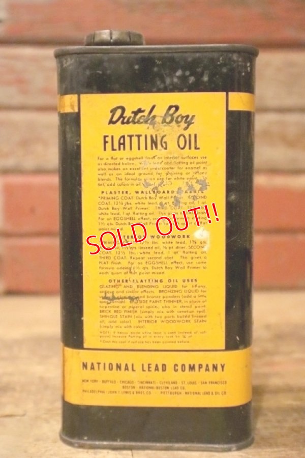 画像3: dp-240911-82 Dutch Boy / 1950's-1960's FLATTING OIL ONE QUART Can