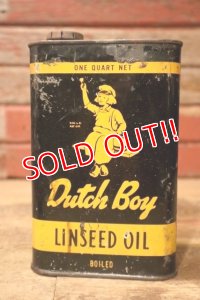 dp-240911-83 Dutch Boy / 1950's-1960's LINSEED OIL ONE QUART Can