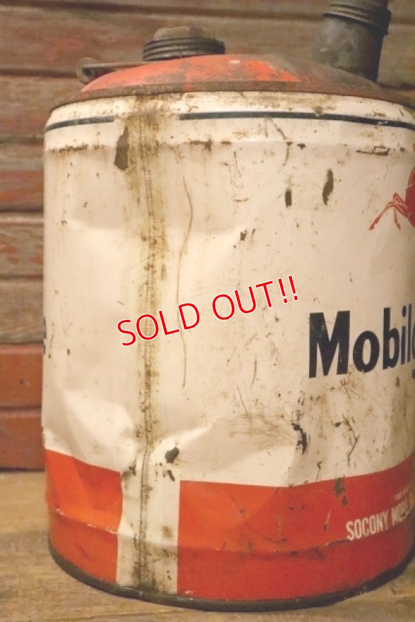 画像5: dp-240911-38 Mobilgrease / 1940's-1950's 5 U.S. GALLONS CAN
