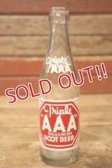 dk-017 Triple "AAA" ROOT BEER / 1960's 6 1/2 FL. OZ. Bottle