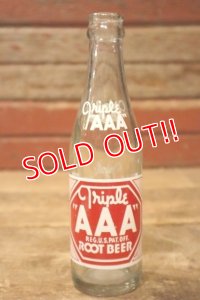 dk-017 Triple "AAA" ROOT BEER / 1960's 6 1/2 FL. OZ. Bottle