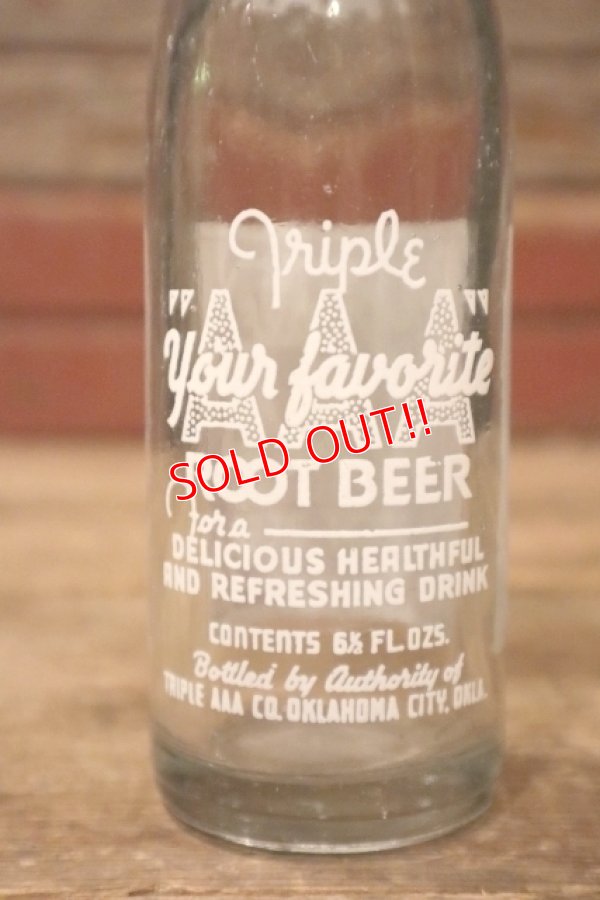 画像4: dk-017 Triple "AAA" ROOT BEER / 1960's 6 1/2 FL. OZ. Bottle