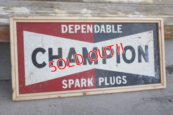 画像7: dp-240911-41 CHAMPION / 1950's W-side Metal Sign