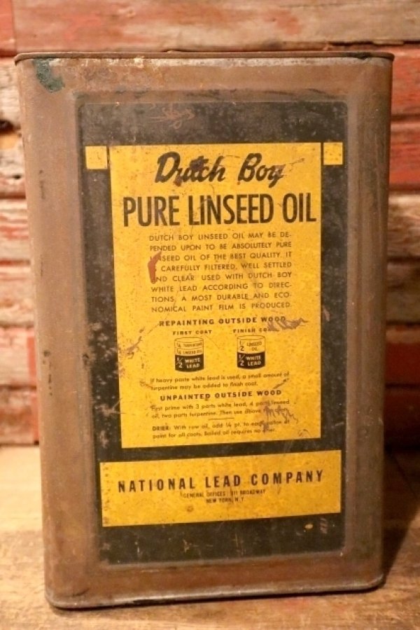 画像5: dp-240911-55 Dutch Boy / 1960's PURE LINSEED OIL 38 POUNDS CAN