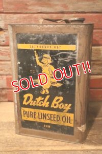 dp-240911-89 Dutch Boy / 1960's PURE LINSEED OIL 38 POUNDS CAN