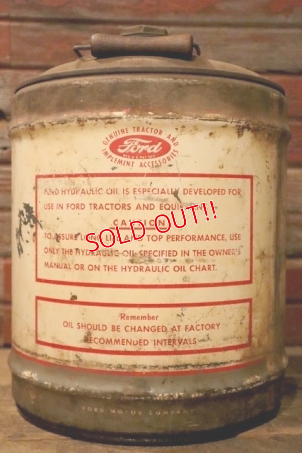 画像4: dp-240911-31 Ford / 1960's-1970's FORD HYDRAULIC OIL 5 U.S. GALLONS CAN