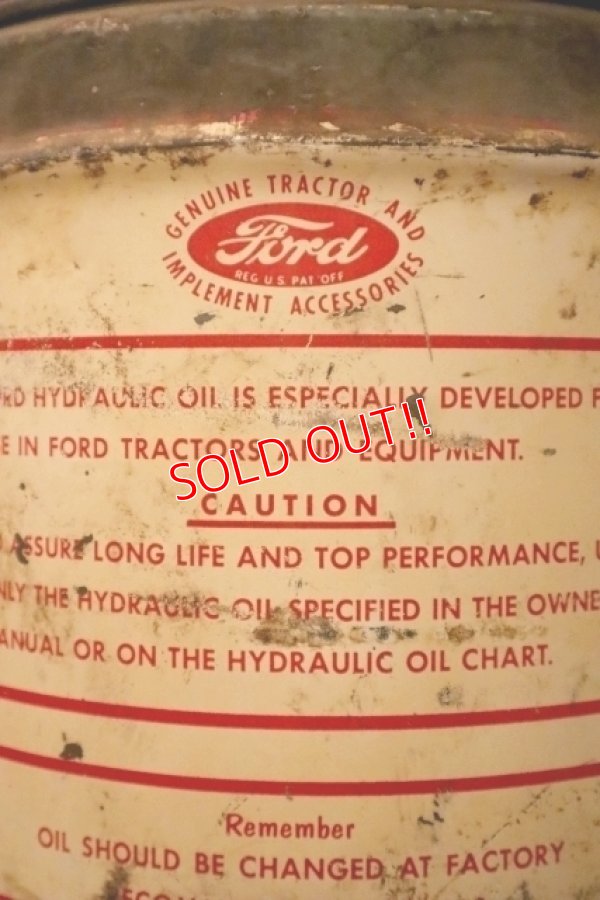 画像5: dp-240911-31 Ford / 1960's-1970's FORD HYDRAULIC OIL 5 U.S. GALLONS CAN