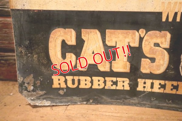 画像7: dp-240911-54 CAT'S PAW RUBBER HEELS AND SOLES / 1940's Advertising Metal Sign