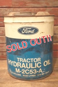 dp-240911-29 Ford TRACTOR HYDRAULICOIL / 1970's 5 U.S.GALLONS CAN