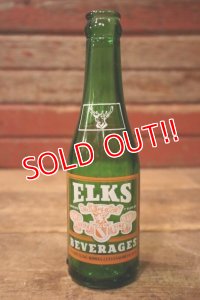 dk-041 ELKS BEVERAGES / 1940's 7 FL.OZ Bottle