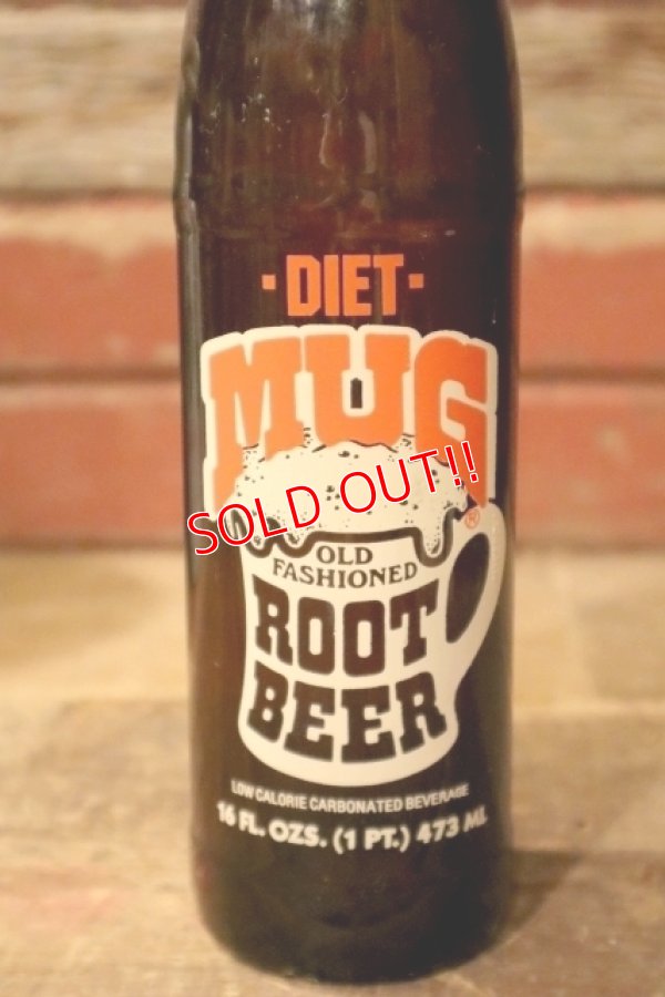 画像2: dk-051 DIET MUG ROOT BEER / 1980's 16 FL.OZ Bottle