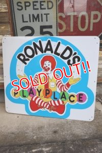 dp-240911-40 ※店頭ピックアップのみ McDonald's 1989 RONALD'S PLAYPLACE Sign
