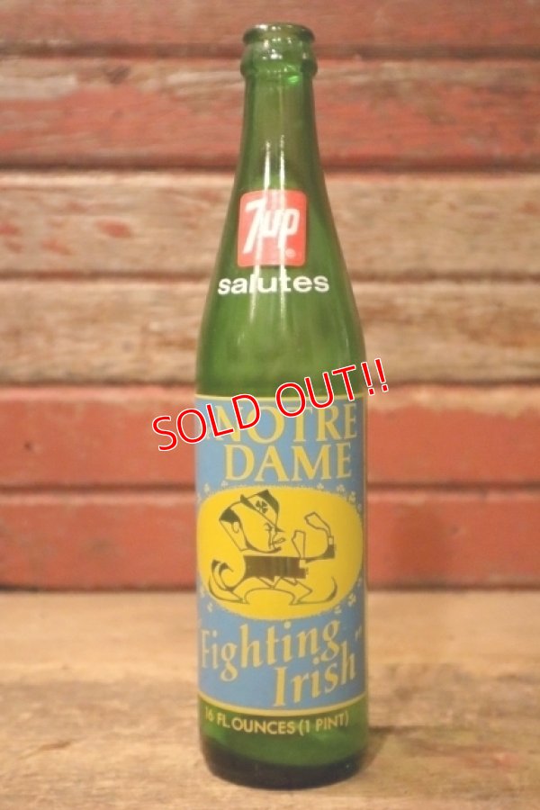 画像1: dk-052 7 Up / the NOTRE DAME Fighting Irish 1970's Bottle