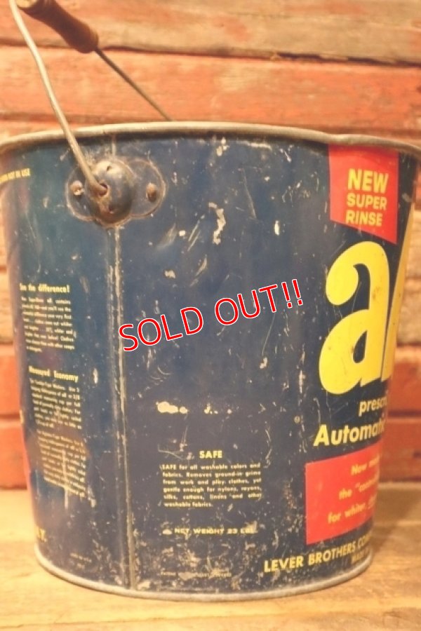 画像4: dp-241027-02 all / 1950's-1960's Laundry Detergent Galvanized Metal Bucket