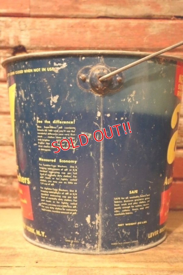 画像5: dp-241027-02 all / 1950's-1960's Laundry Detergent Galvanized Metal Bucket