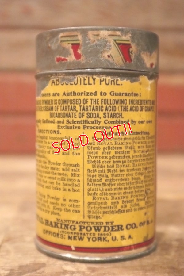 画像3: dp-241027-05 ROYAL 1910's-1920's BAKING POWDER TIN CAN