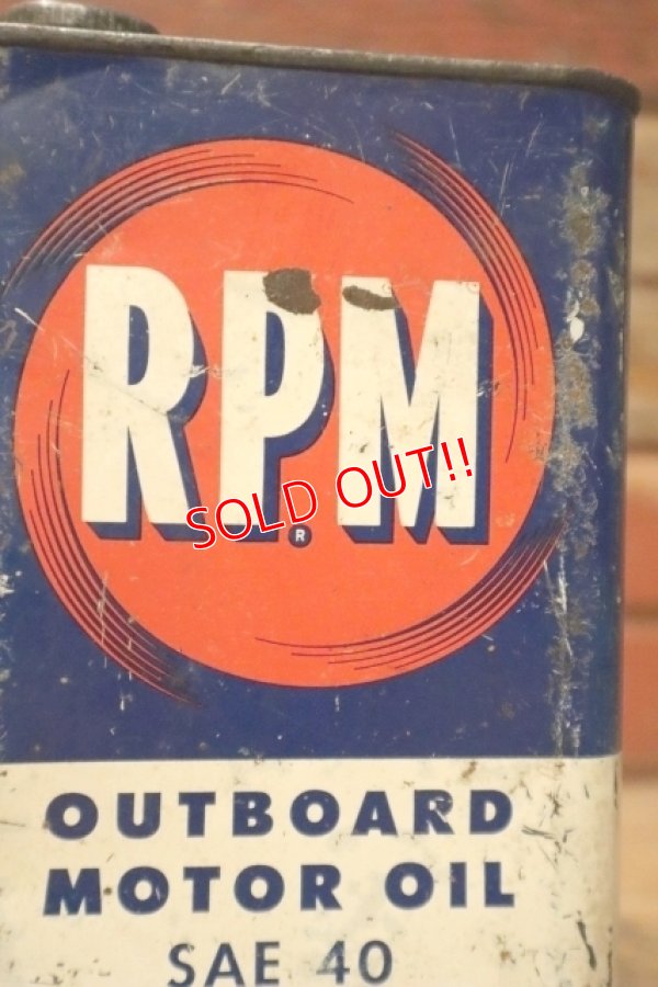 画像2: dp-241027-17 RPM / OUTBOARD MOTOR OIL SAE 40 One U.S. QUART Can