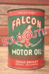 dp-241106-06 FALCON MOTOR OIL / 1940's-1950's One U.S. Quart Can