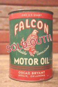 dp-241106-06 FALCON MOTOR OIL / 1940's-1950's One U.S. Quart Can