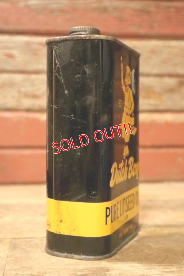 画像5: dp-241027-15 Dutch Boy Paint 1950's-1960's PURE LINSEED OIL One Quart Can