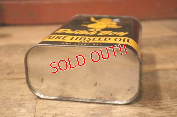 画像7: dp-241027-15 Dutch Boy Paint 1950's-1960's PURE LINSEED OIL One Quart Can