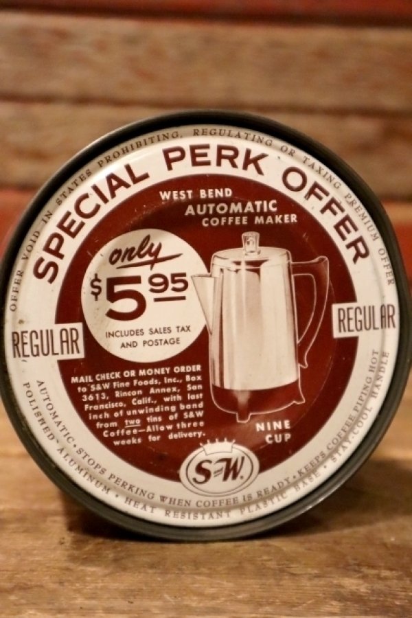 画像6: dp-241106-50 S and W COFFEE / Vintage Tin Can