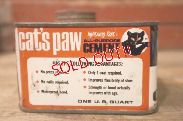 画像5: dp-241106-15 CAT'S PAW RUBBER CO., INC. 1960's ALL-PURPOSE CEMENT CAN