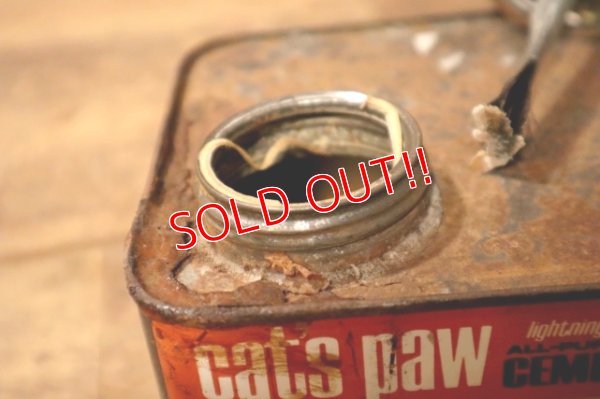 画像7: dp-241106-15 CAT'S PAW RUBBER CO., INC. 1960's ALL-PURPOSE CEMENT CAN
