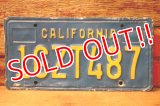 dp-241106-31 License Plate 1980's CALIFORNIA "1GZT487"