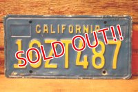 dp-241106-31 License Plate 1980's CALIFORNIA "1GZT487"