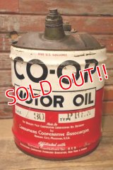 dp-240911-47 CO-OP / 1960's 5 U.S. GALLONS MOTOR OIL CAN
