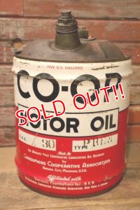 dp-240911-47 CO-OP / 1960's 5 U.S. GALLONS MOTOR OIL CAN